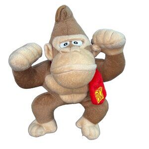 Donkey Kong Plush Toy Super Mario Good Stuff 2022 10" Brown Beige Polyester Nint